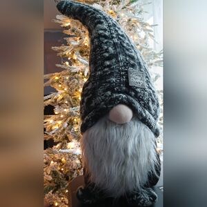 Gray Black & White Christmas Gnome Decor